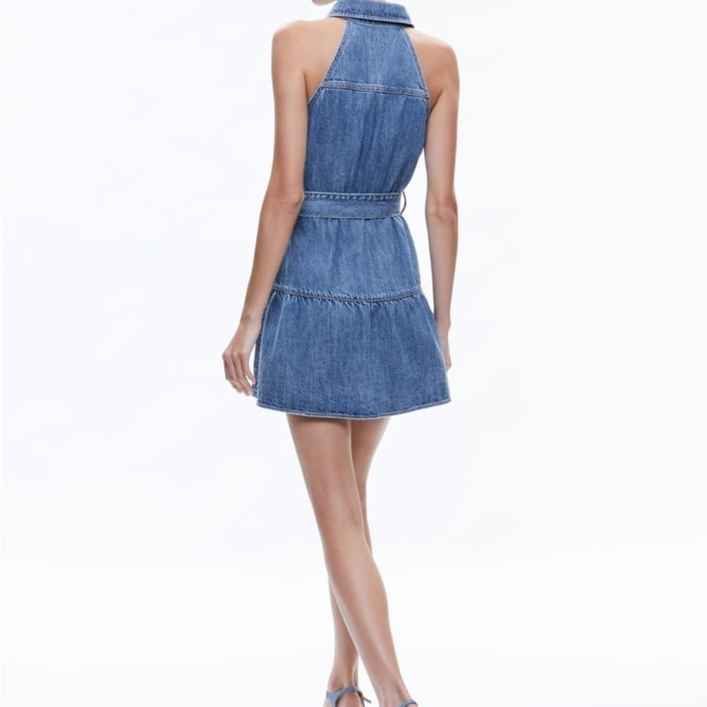 Alice + Olivia MIRANDA SLEEVELESS MINI DENIM DRESS ⭐️⭐️HOST PICK⭐️⭐️ - Picture 3 of 6